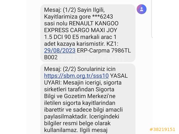 Temiz  Renault Kangoo Express 1.5 dCi Maxi Joy 2016 Model 