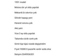 Sahibinden Tofaş Şahin 5 Vites 1991 Model