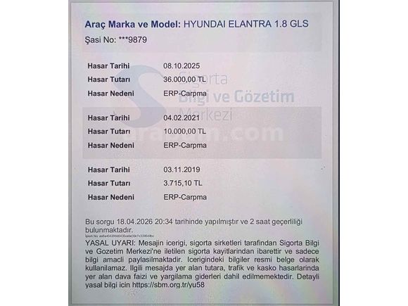 SAHİBİNDEN BAKIMLI 237 BİNDE KLİMALI TEMİZ AİLE ARACI ELANTRA
