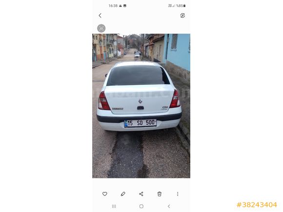 emekli kamu personelinden bakımlı  satılık Renault clio 1.5DCİ turbo dizel 2006 model alize