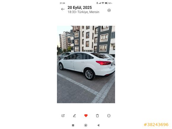 Sahibinden Ford Focus 1.6 TDCi Trend X 2015 Model
