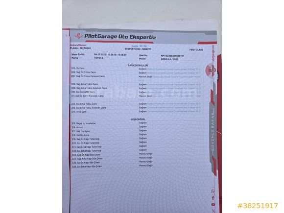 Sahibinden Toyota Corolla 1.8 Hybrid Dream 2021 Model Ankara