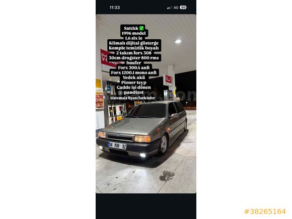 Sahibinden Fiat Tipo 1.6 SLX 1996 Model  sistemli fiyatı farklıdır