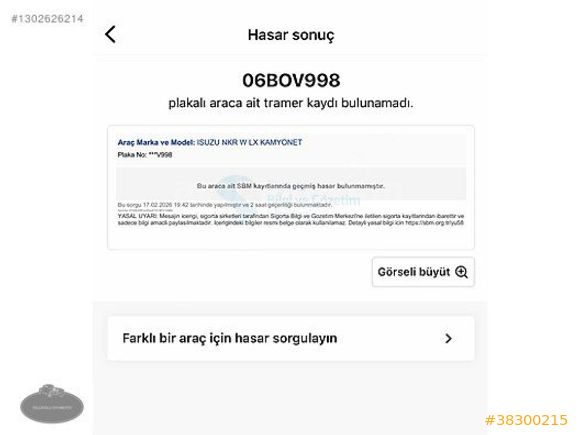 TELLİOĞLU_2006 ISUZU LOW_ HATASIZ_BOYASIZ_270 BİN KM_SAÇ KASA