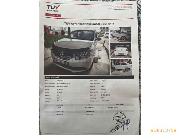 Sahibinden Renault Symbol 1.5 dCi Joy 2015 Model 