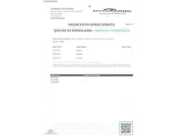 2012 FORD TOURNEO CONNECT 1.8 TDCİ K210S