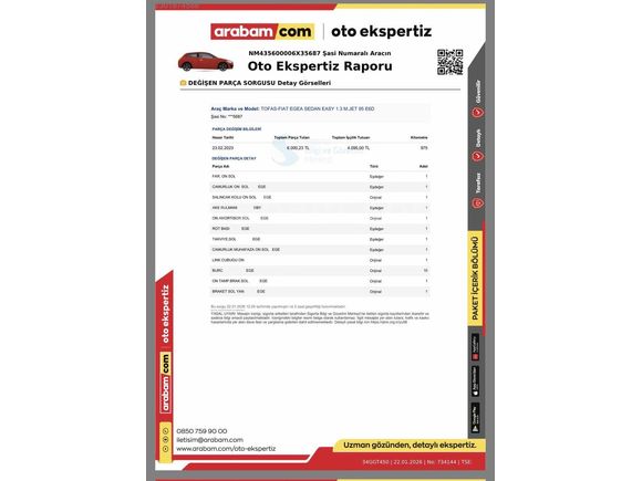23 ÇIKIŞLI EGEA 1.3 MULTİJET EASY! FULL SERVİS BAKIMLI %20 kdv