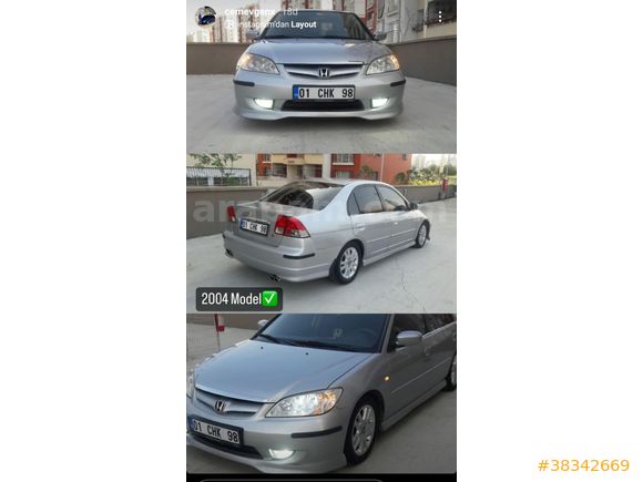 Sahibinden Honda Civic 1.6i VTEC ES 2004 Model