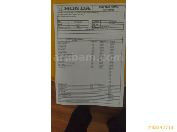 Sahibinden Honda Civic 1.6 LS 2003 Model