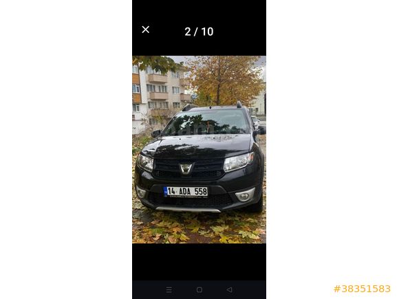 Sahibinden Dacia Sandero 1.5 dCi Stepway 2016 Model