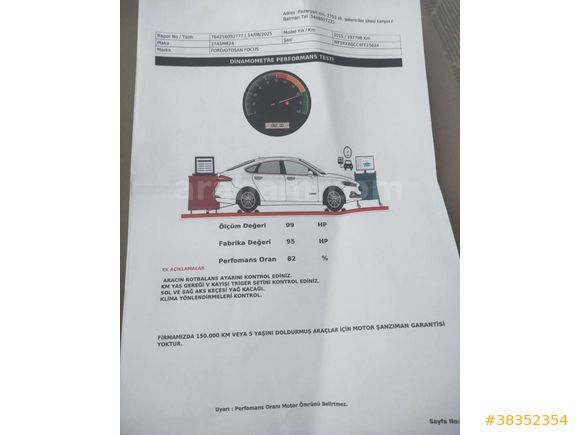 Sahibinden Ford Focus 1.5 TDCi Trend X 2015 Model Batman 205.000 km Beyaz