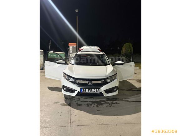Sahibinden Honda Civic 1.6i VTEC Eco Elegance 2016 Model  2017 çıkışlı.Fabrikasyon benzin/lpg 106.000 km Beyaz