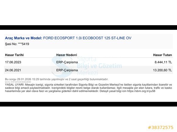 Sahibinden Ford EcoSport 1.0 Ecoboost Atom Karınca