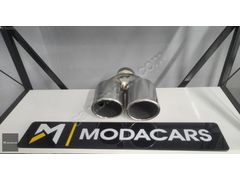 90" Paslanmaz krom sol egzoz başlığı