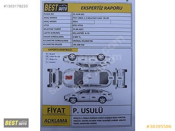 BEST AUTO'DAN 2014 MODEL LİNEA 1.3 MULTİJET POP