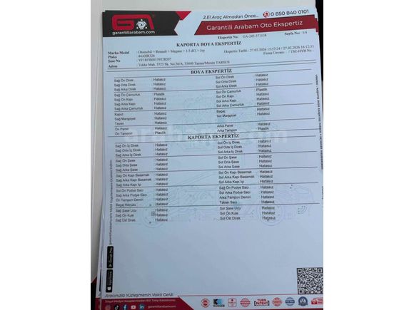 Sahibinden Renault Megane 1.5 dCi Joy 2017 Model 