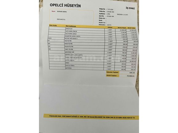 Sahibinden Opel Insignia 1.6 CDTI Cosmo 2015 Model bütün ağır bakımları yapıldı zincir dahil son fotoğrafda detaylar mevcut 