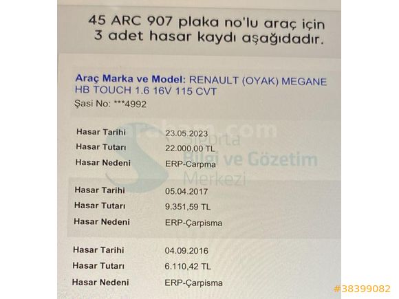 Megane 1.6 Touch Plus 2014