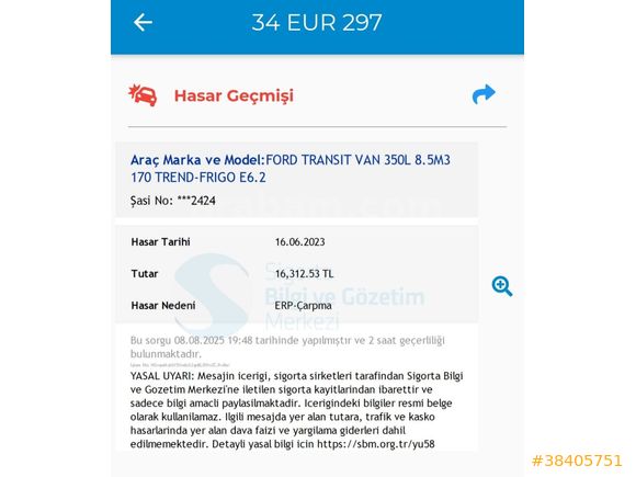 ORCAN MOTORS dan 2021 Transit 2.0 EcoBlue 350 E Trend 15 m3 Jum.
