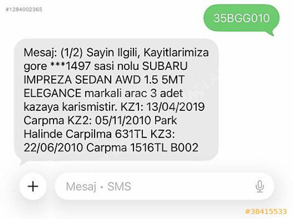 DFN MOTORLU ARAÇLAR'DAN SUBARU 1.5 AWD