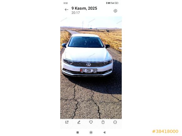 Sahibinden Volkswagen Passat 1.6 TDi BlueMotion Comfortline 2018 Model  165.000 km Beyaz