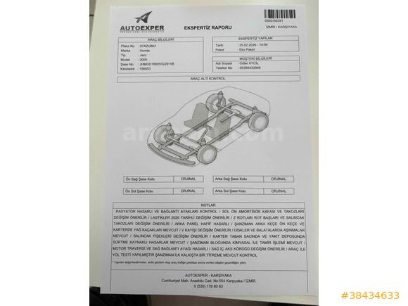 Sahibinden Honda Jazz 1.4 LS 2005 Model İzmir 156.000 km Mavi