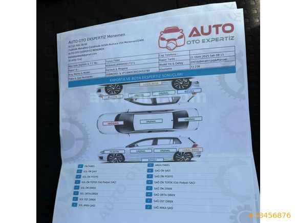 Son fiyat Sahibinden Renault Megane 1.6 Dynamique 2005 Model 