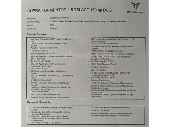 Cupra Formentor 1.5 TSI
