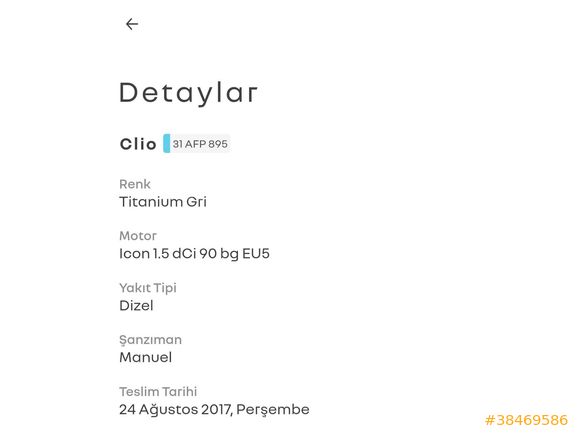 Sahibinden Clio 1.5 dCi Icon 2017