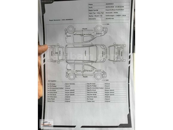 2018 MODEL WW CADYY DSG OTOMATİK 163 BINDE ORJİNAL KM
