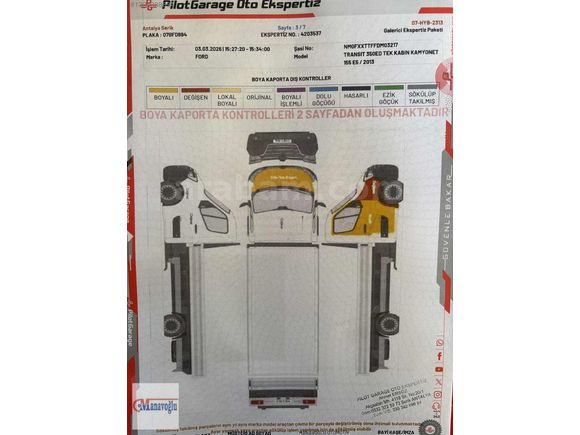 2013 MODEL FORD TRANSİT 350 ED ÇİFT TEKER FRİGO KAMYONET