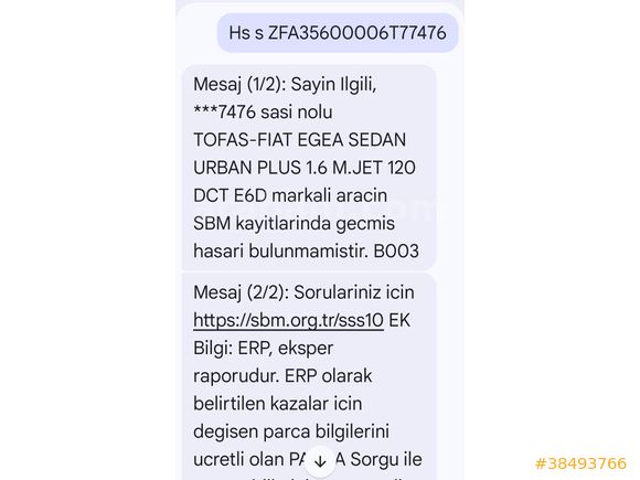 Sahibinden Fiat Egea 1.6 Multijet Urban Plus 2020 Model Boyasız Ankara