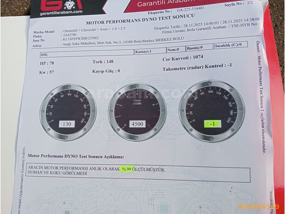 Sahibinden Chevrolet Aveo 1.4 LT 2011 Model 
