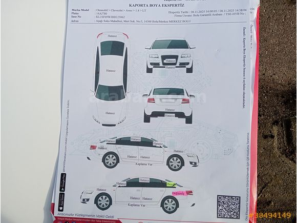 Sahibinden Chevrolet Aveo 1.4 LT 2011 Model 