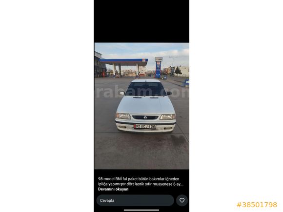 Sahibinden Renault R 9 1.4 Broadway RNi 1998 Model
