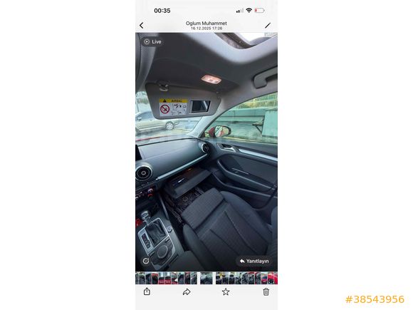 Sahibinden Audi A3 Sportback 1.6 TDI Ambition 2015 Model 
