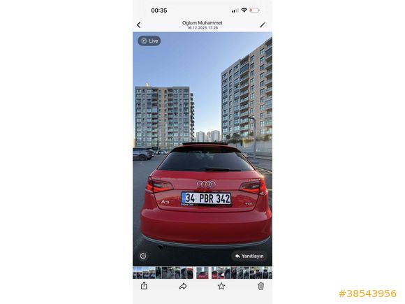 Sahibinden Audi A3 Sportback 1.6 TDI Ambition 2015 Model 
