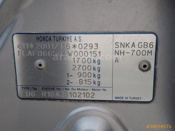 Sahibinden Honda Civic 1.6i VTEC Dream 2010 Model