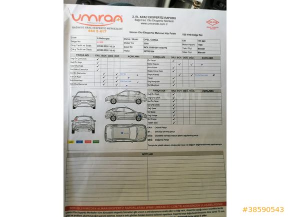 Sahibinden Opel Corsa 1.2 Swing 2000 Model Kırklareli