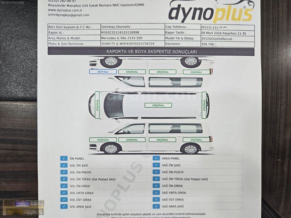 FULL ORJİNAL, HUSUSİ OTOMOBİL 2012 VİTO 113 CDİ 8+1 , ÇİFT KLİMA