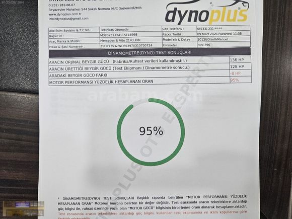FULL ORJİNAL, HUSUSİ OTOMOBİL 2012 VİTO 113 CDİ 8+1 , ÇİFT KLİMA