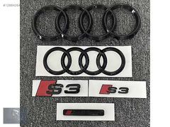 Audi S3 S4 S5 PİANO BLACK PARLAK SİYAH LOGO SETİ