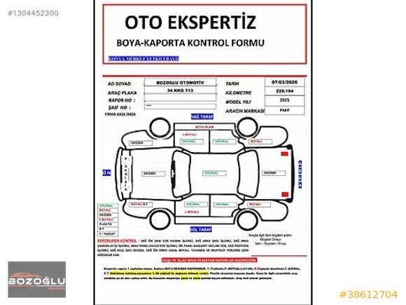 BOZOĞLU'DAN_2015'YENİ KASA_1.3 MULTİJET_POP PAKET_220,000'KM_