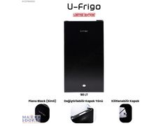 U-FRİGO 90LT12/24VKOMPRESÖRLÜ BUZDOLABI TEMPERLİ CAM KAPAK SİYAH