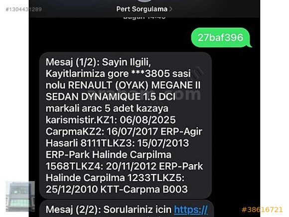 MEGANE 2 SANRUFF KREDİ KARTI GEÇERLİDİR