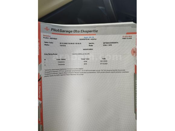 Sahibinden Toyota Corolla 1.6 Life 2018 Model Adana 100.000 km