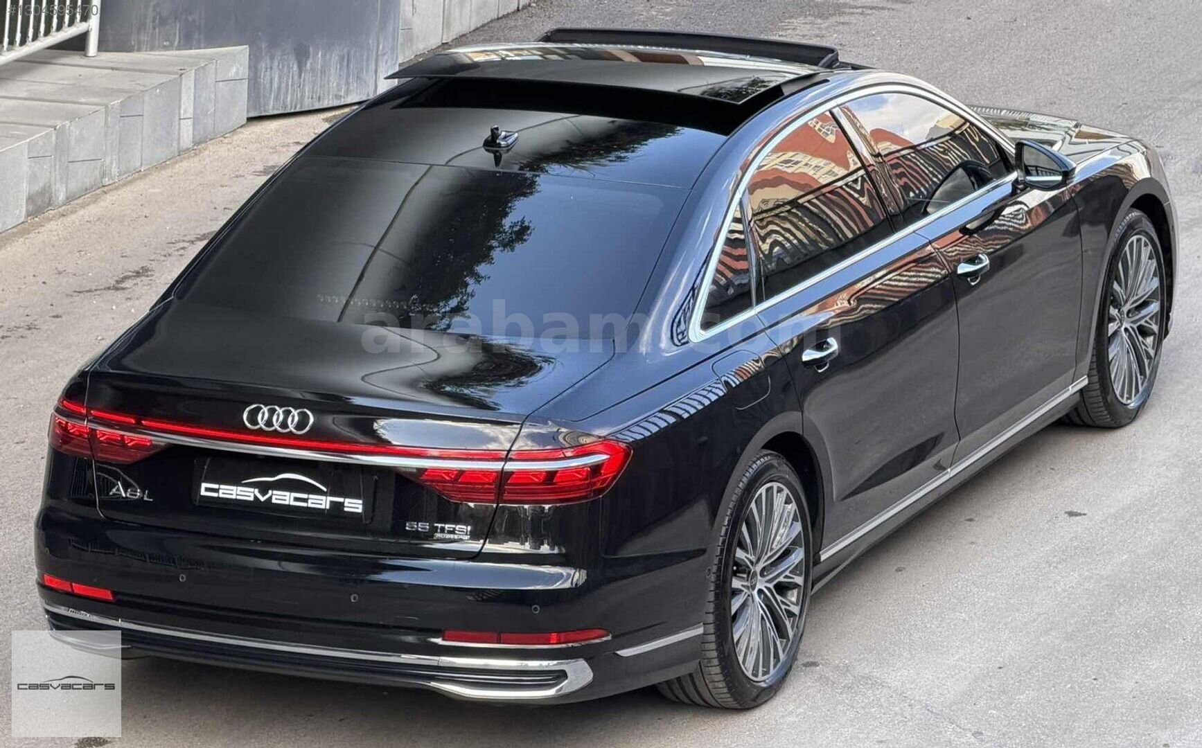 Galeriden Audi A8 55 TFSI Quattro Long 2025 Model İstanbul 49.000 km Siyah 2