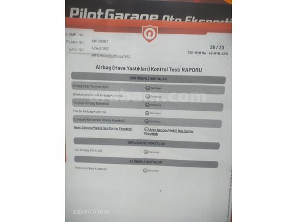 Sahibinden Ford Focus 1.6 Ti-VCT Titanium 2012 Model Çorum