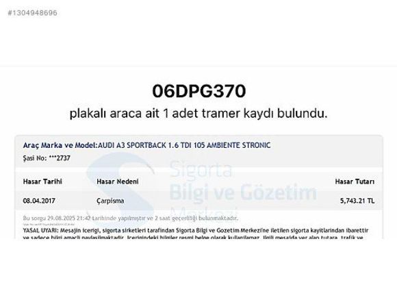 AUDİ A3 MAKYAJLI KASA CAM TAVAN/DERİ DÖŞEME/ FULL BAKIMLI