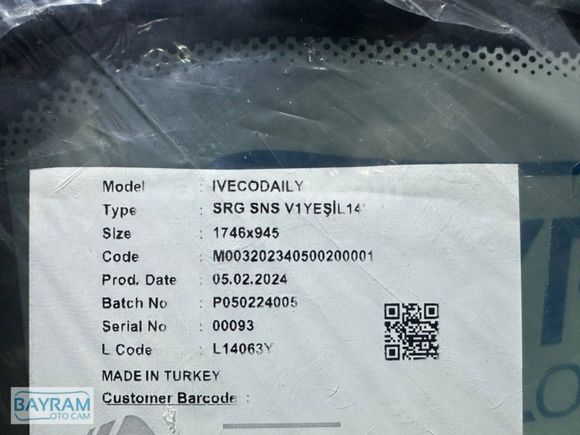 İVECO DAİLY KAMERA SENSÖRLÜ ÖN CAM 2014-